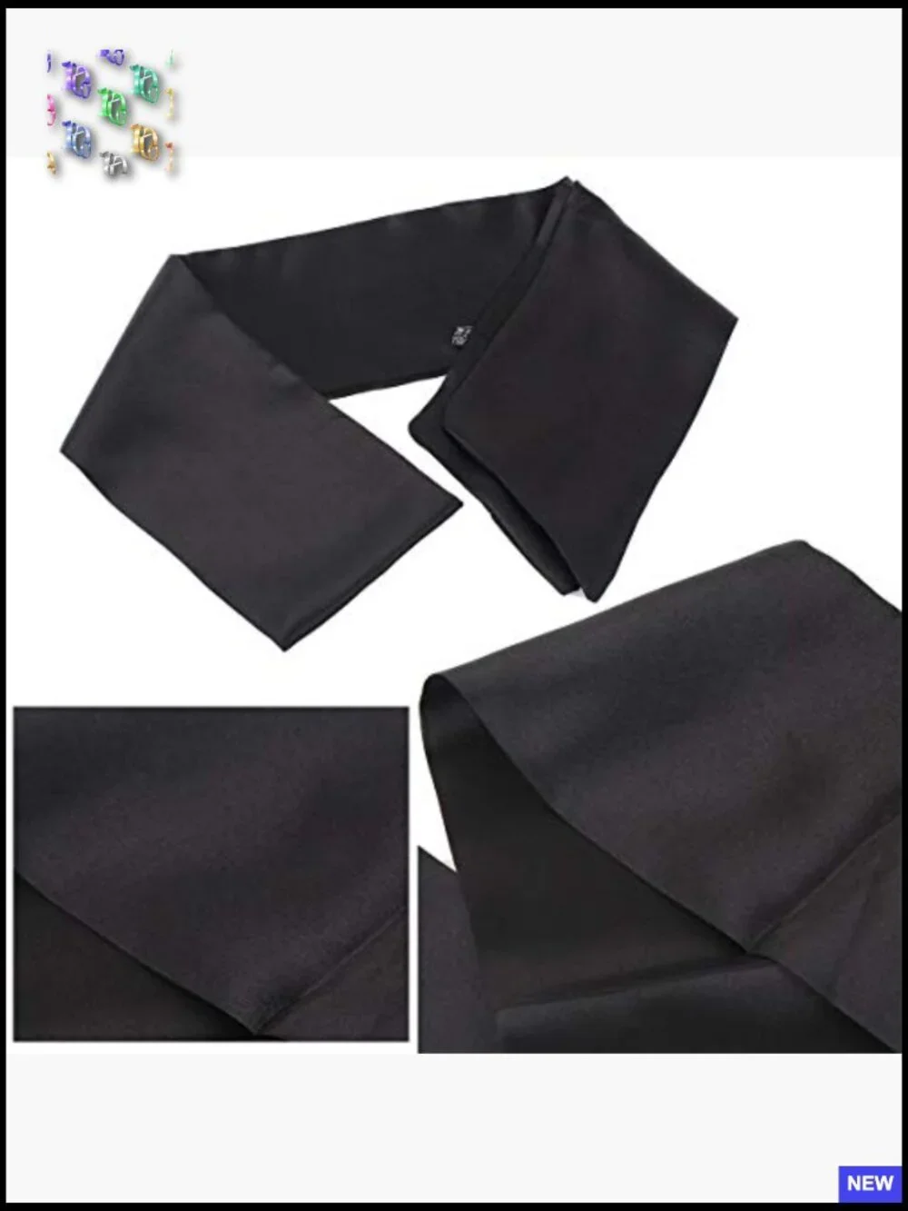 Satin Edge Scarf Non Slip Hair Wrap for Wigs Yoga Makeup Elegant Minimal